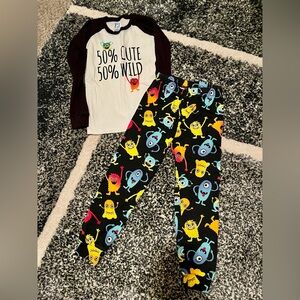 PJ Place 5T Long Sleeve Two-Piece Monster Pajama Set NWOT